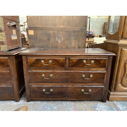 160 - An Edwardian mahogany chest of drawers - approx. 63cm high x 107cm wide x 48cm deep