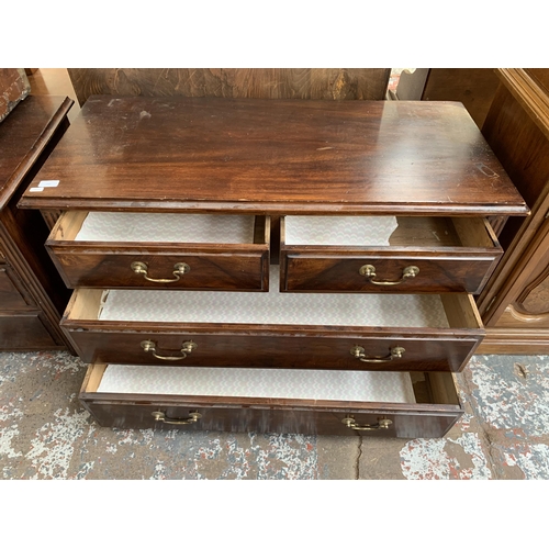 160 - An Edwardian mahogany chest of drawers - approx. 63cm high x 107cm wide x 48cm deep