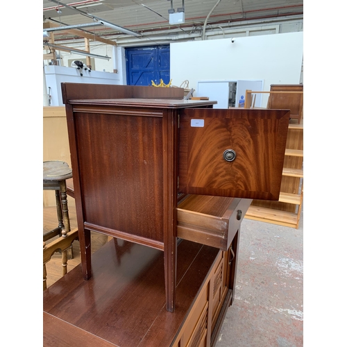 187 - A Chippy mahogany telephone seat - approx. 78cm high x 91cm wide x 42cm deep