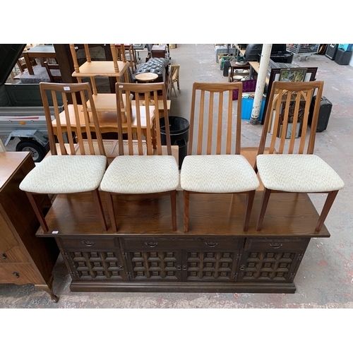 221 - Four mid 20th century G Plan Fresco teak dining chairs