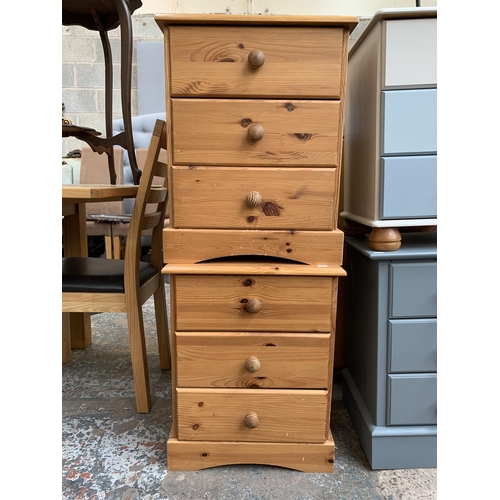 59 - A pair of modern pine bedside chests of drawers - approx. 59cm high x 47cm wide x 38cm deep