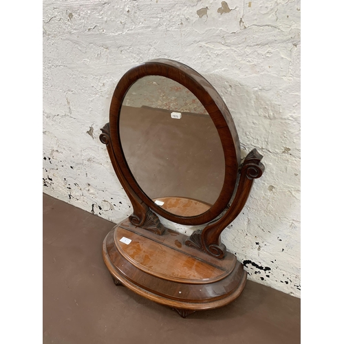 7 - A Victorian mahogany dressing table mirror - approx. 63cm high x 53cm wide x 25cm deep