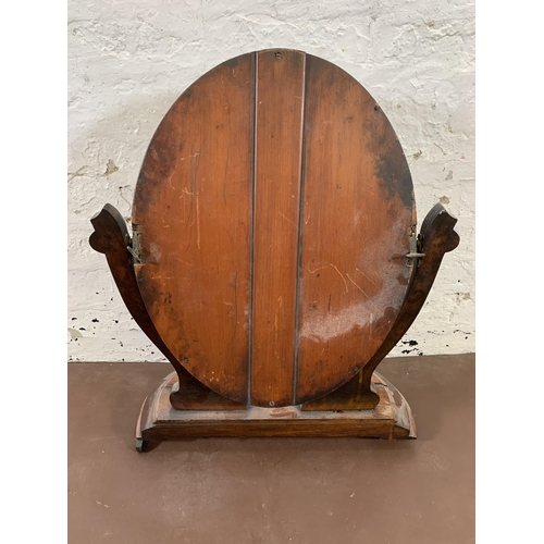 7 - A Victorian mahogany dressing table mirror - approx. 63cm high x 53cm wide x 25cm deep