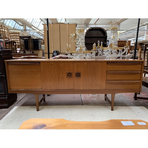 74 - A mid 20th century Stateroom by Stonehill teak sideboard - approx. 73cm high x 182cm wide x 43cm dee... 