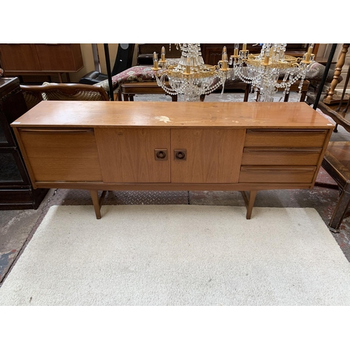 74 - A mid 20th century Stateroom by Stonehill teak sideboard - approx. 73cm high x 182cm wide x 43cm dee... 