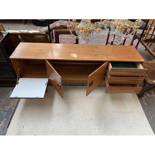 74 - A mid 20th century Stateroom by Stonehill teak sideboard - approx. 73cm high x 182cm wide x 43cm dee... 