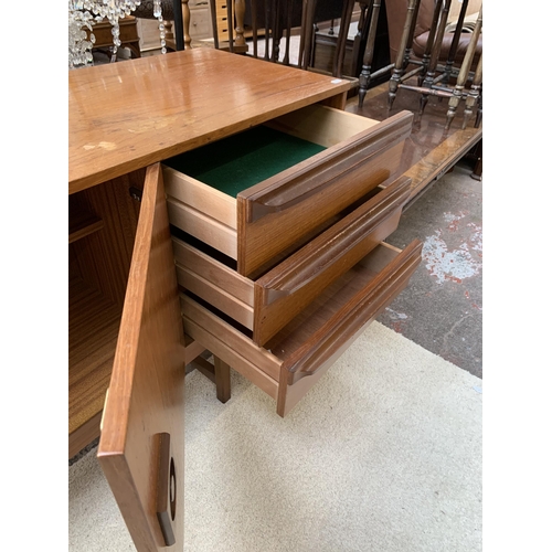 74 - A mid 20th century Stateroom by Stonehill teak sideboard - approx. 73cm high x 182cm wide x 43cm dee... 