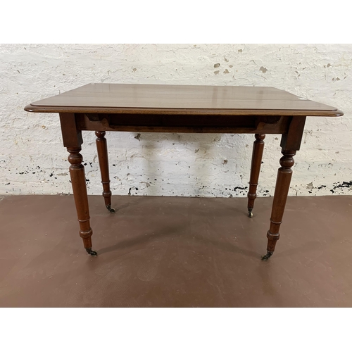 85 - A 19th century mahogany drop leaf Pembroke table - approx. 70cm high x 84cm wide x 90cm deep