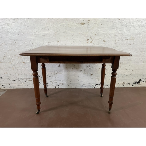 85 - A 19th century mahogany drop leaf Pembroke table - approx. 70cm high x 84cm wide x 90cm deep