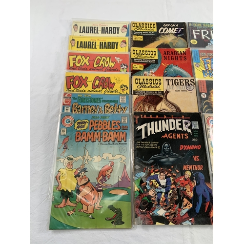 2155 - Eighteen Comics. Various years and titles includes T.H.U.N.D.E.R. Agents #3 (Tower Comics) Classics ... 