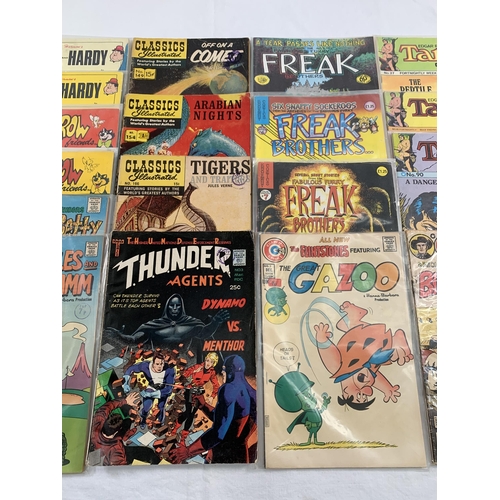 2155 - Eighteen Comics. Various years and titles includes T.H.U.N.D.E.R. Agents #3 (Tower Comics) Classics ... 