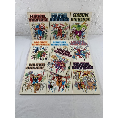 2158 - Ten issues of The Official Handbook of the Marvel Universe. Volume One to Volume Ten (Jan 1993 - Oct... 