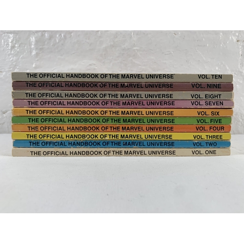 2158 - Ten issues of The Official Handbook of the Marvel Universe. Volume One to Volume Ten (Jan 1993 - Oct... 