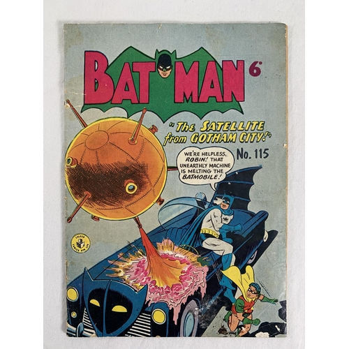 2165 - Batman #115 'Batman and Robin face the challenge of Astro's Satellite of Crime' Australian reprint o... 