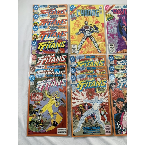 2190 - Twenty Three DC Comics. Includes Team Titans (1992-1994) #1 (3 copies) #1b (3 copies) #1c (3 copies)... 