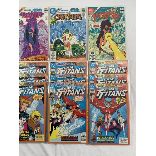 2190 - Twenty Three DC Comics. Includes Team Titans (1992-1994) #1 (3 copies) #1b (3 copies) #1c (3 copies)... 