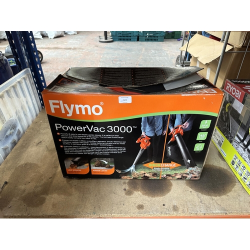 923 - A boxed Flymo PowerVac 3000 2 in 1 garden blower/vac