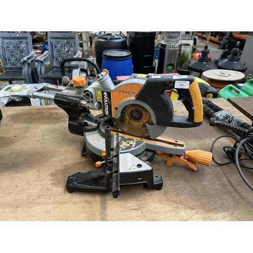 957 - An Evolution sliding compound mitre saw