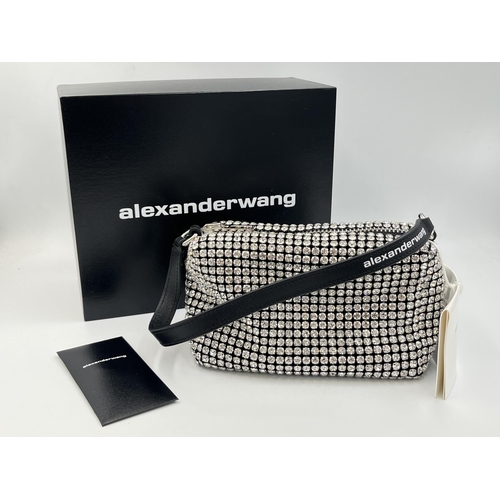 2065 - A boxed Alexander Wang Heiress crystal-embellished leather handled bag - RRP £675