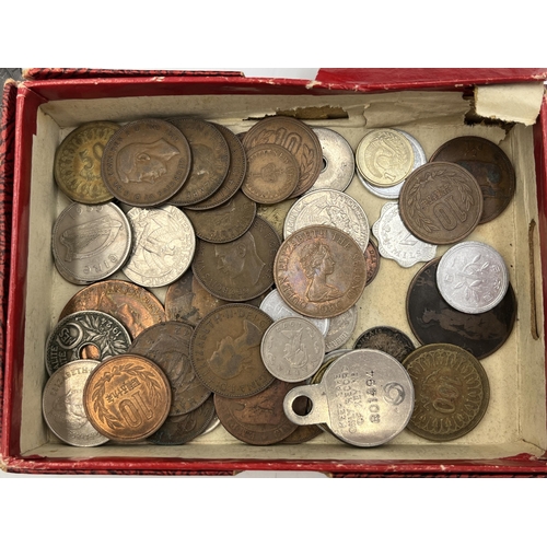 2066 - A collection of worldwide coins and banknotes to include 1797 George III cartwheel penny, three .500... 