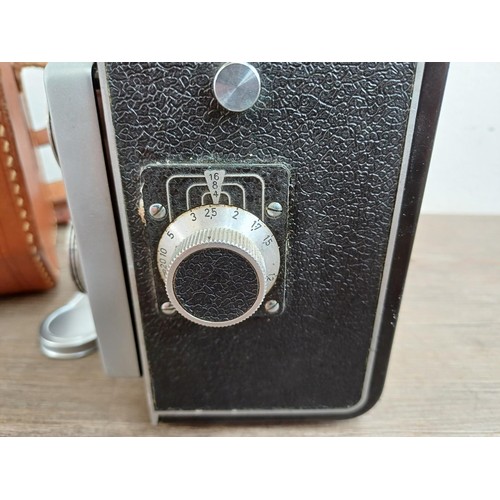 625 - A cased 1950s WZFO (Warszawskie Zakłady Fotooptyczne) Start 6x6 TLR camera for 120 film fitted with ... 