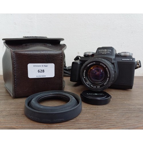 628 - A Minolta 110 Zoom Mark II 'pocket' SLR camera for 110 film fitted with Rokkor 1:3.5 25-67mm macro z... 