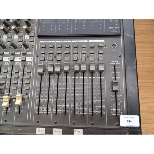 751 - A Berhringer Eurodesk 48/24 channel, dual input, eight-bus mixing console