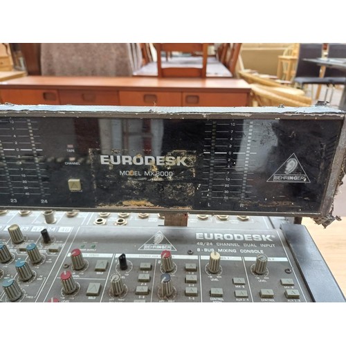 751 - A Berhringer Eurodesk 48/24 channel, dual input, eight-bus mixing console