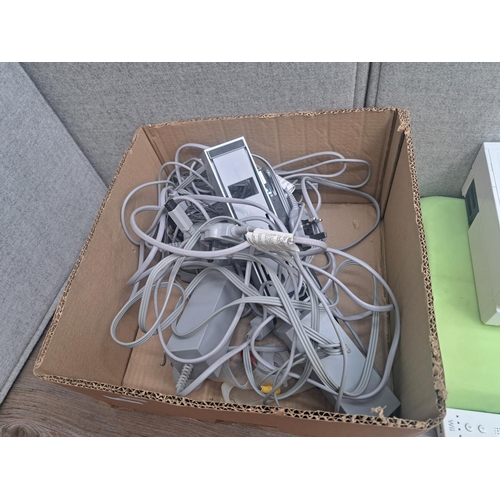 795 - Five Nintendo Wii consoles with Wii Fit board, controllers, games and accessories etc.