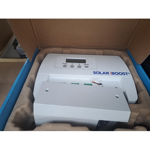 808 - Two boxed Solar iBoost+ consumption controllers together with five boxed Omega Black 600W digital ba... 