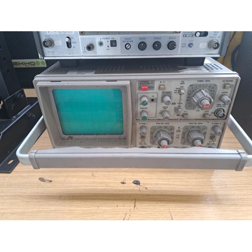 753 - Five items to include Thurlby PL310 power supply, Hameg HM203-6 20MHz Oscilloscope, E.M.I Electronic... 