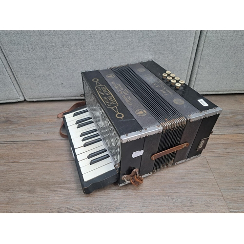 756 - A vintage Ludwig Pine Tree Brand 'The Antoria' eight-bass piano accordion