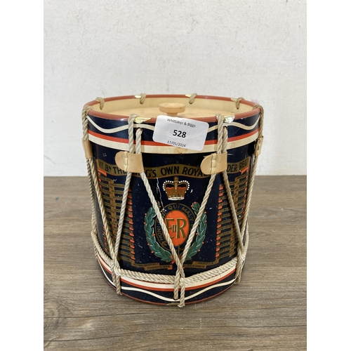 611 - A vintage Regimental Replicas The King's Own Royal Border Regiment drum shaped ice bucket - approx. ... 