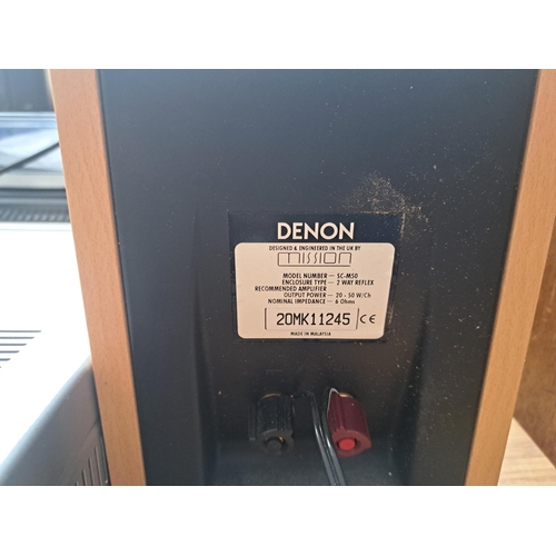 695 - A Denon UD-M30 CD receiver with a pair SC-M50 two-way bookshelf speakers