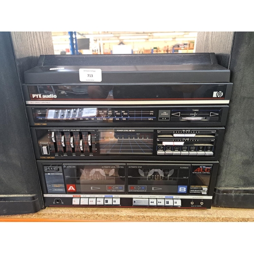 713 - A collection of audio items to include Matsui MCH850 micro stereo system, Sony TCM-818 cassette reco... 