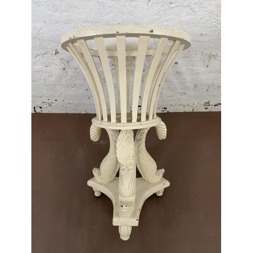 174 - A 19th century style white painted jardinière stand - approx. 70cm high x 47cm diameter