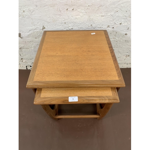 72 - A mid 20th century G Plan Astro teak nest of tables