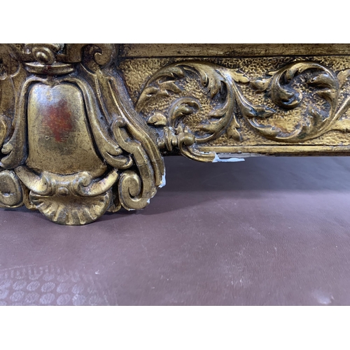 2 - A Rococo style gilt framed bevelled edge wall mirror - approx. 140cm high x 92cm wide