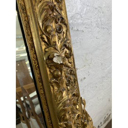 2 - A Rococo style gilt framed bevelled edge wall mirror - approx. 140cm high x 92cm wide