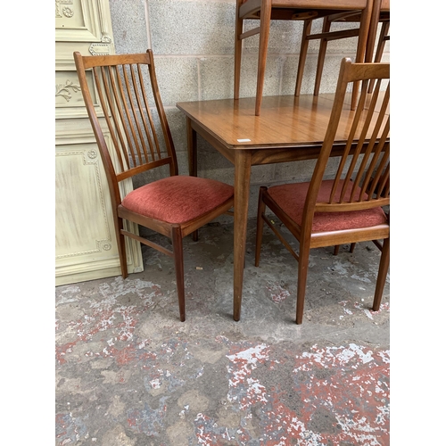 4 - A mid 20th century McIntosh teak extending dining table and six chairs - approx. 74cm high x 91cm wi... 