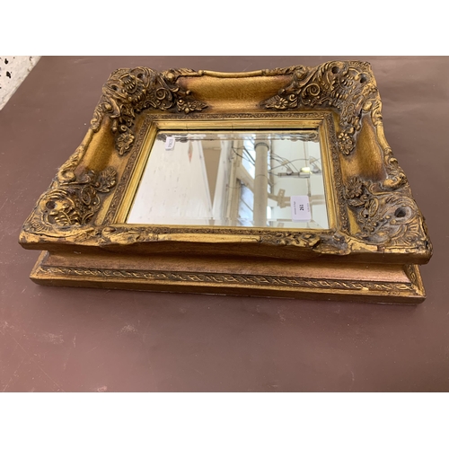 261 - A 19th century style gilt framed bevelled edge wall mirror - approx. 40cm high x 35cm wide