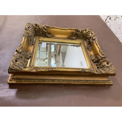 261 - A 19th century style gilt framed bevelled edge wall mirror - approx. 40cm high x 35cm wide