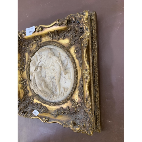 286 - A gilt framed marble relief plaque after Edward William Wyon - approx. 29cm high x 29cm wide