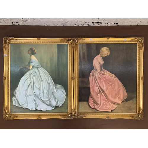 288 - Two gilt framed Joanne Pemberton-Longman prints, 'The Secret' and 'The Sound of Music' - approx. 70c... 