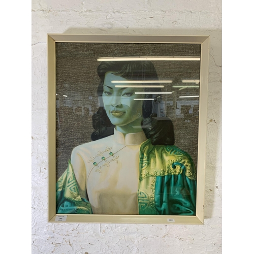 292 - A mid 20th century framed Vladimir Tretchikoff 'Miss Wong' print - approx. 64cm high x 53cm wide