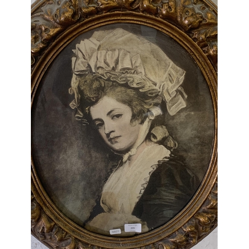 295 - A 19th century style gilt framed portrait print - approx. 68cm high x 57cm wide