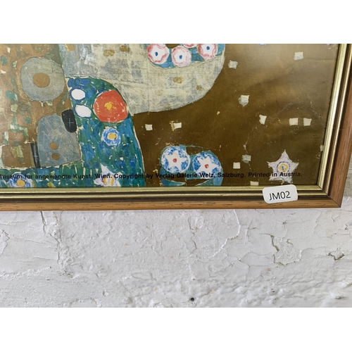 299 - A framed Gustav Klimt 'Tree of Life' print - approx. 88cm high x 46cm wide