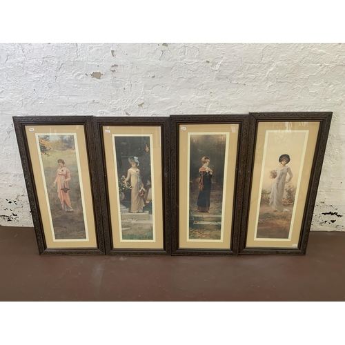 301 - Four framed Marcus Stone prints - approx. 83cm high x 39cm wide