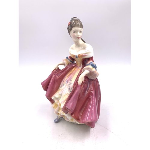 332 - Four Royal Doulton figurines, Adrienne HN2152, Secret Thoughts HN2383, Southern Belle HN2229 and Ste... 