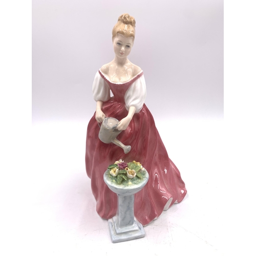 337 - Four Royal Doulton figurines, First Dance HN2803, Flowers of Love 'Rose' HN3709, Daydreams HN1731 an... 